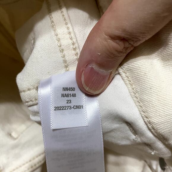 MADEWELL Jeans Women Sz 23 White Perfect Vintage Wide Leg High Rise Snap Hem NWT - Picture 14 of 14